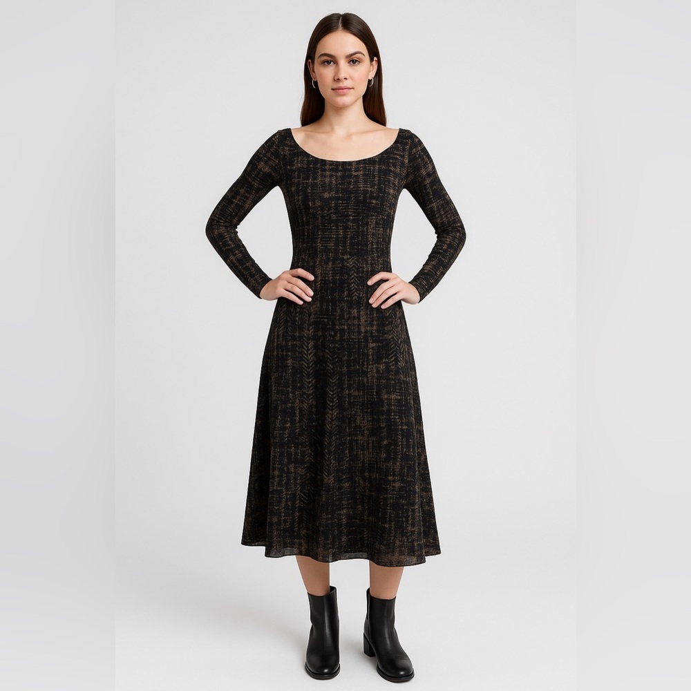 Fuzzi‎ Jean Paul Gaultier Stretchy Mesh Knit Midi Dress